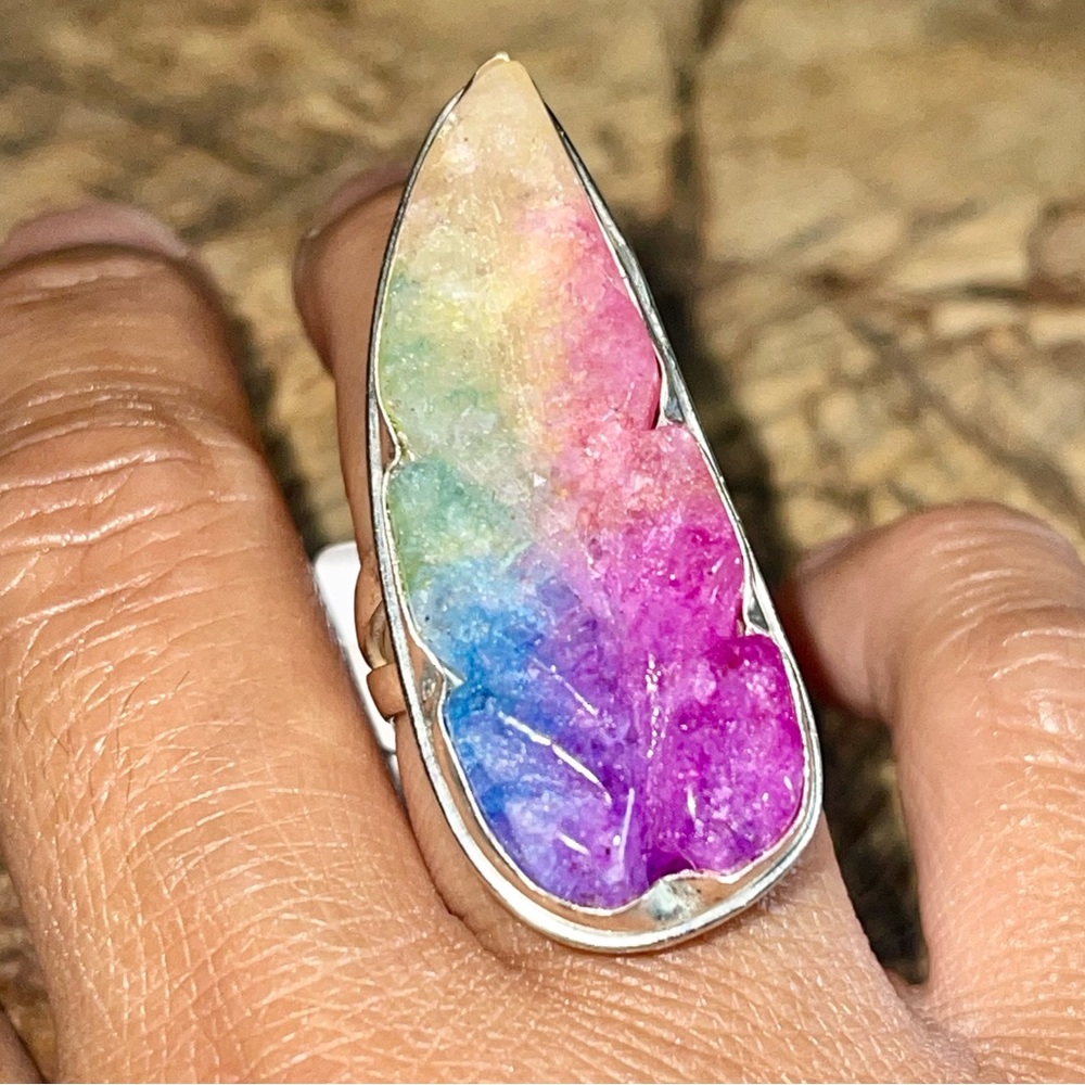 Solar Quartz Ring Size 7 1/4